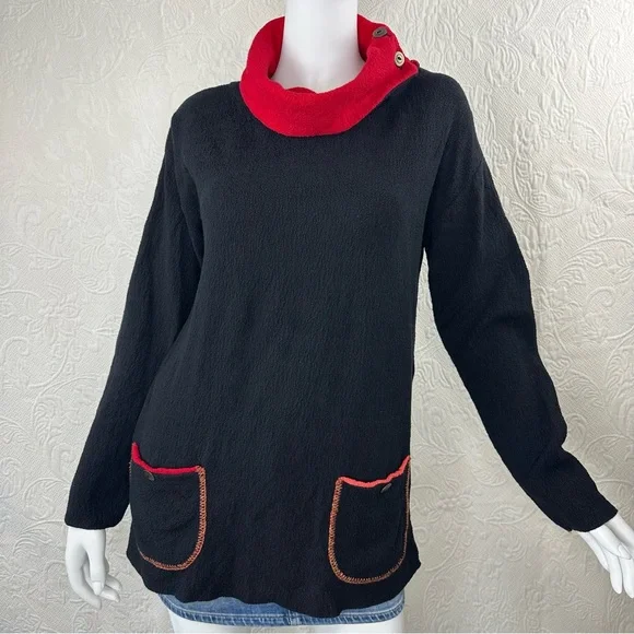 Vintage Sweaters Margaret Winters Crush Cotton Button Neck